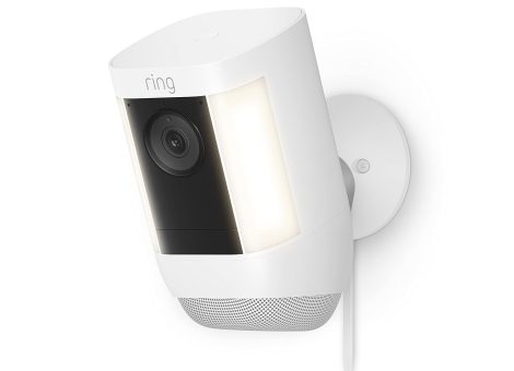 Ring Spotlight Cam Pro, Plug-In | 3D Motion Detection, Two-Way Talk with Audio+, and Dual-Band Wifi (2022 release) – White